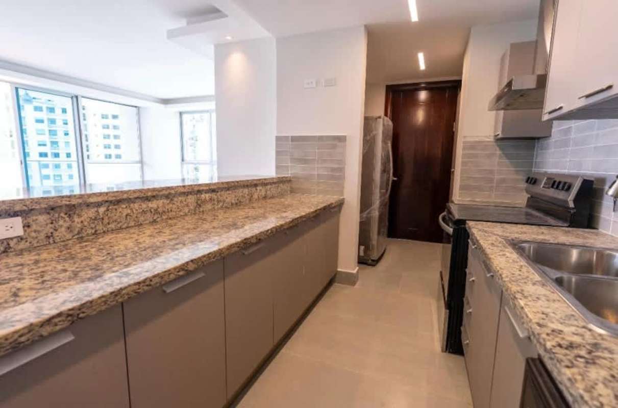 Upgraded kitchen granite counters stainless appliances ocean view PH Ocean Club Panama