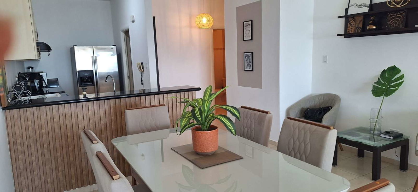 Furnished 1BR apartment with panoramic sea view bedroom PH Vista del Mar Ave Balboa Panama City