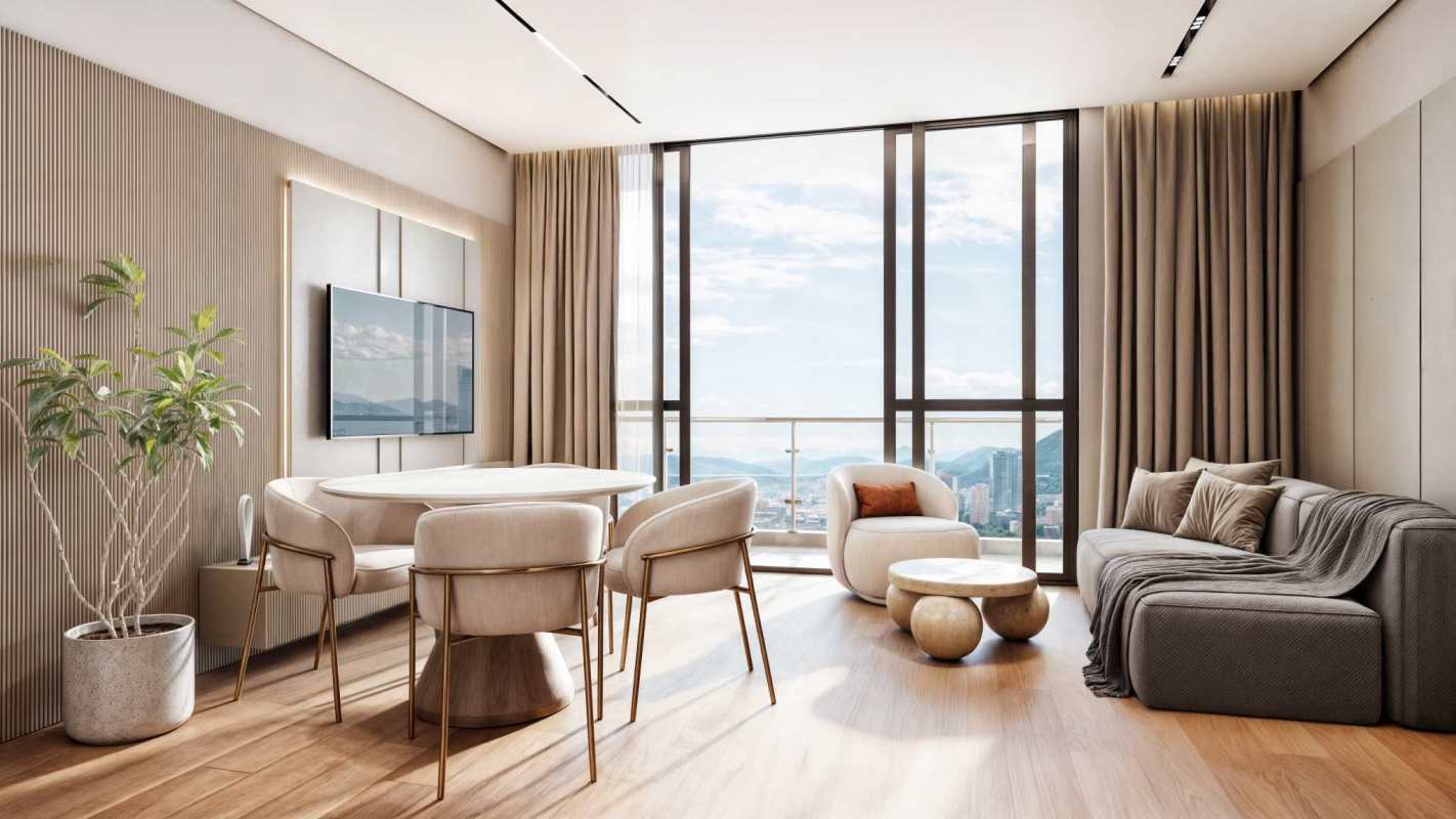 Modern luxury lobby at Moderna 360 Panama investment residences Marbella