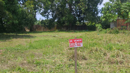 Land roadside near seafood market and Terpel in Vacamonte Panama