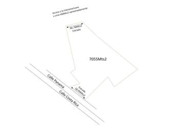 Aerial image with property boundaries outlined at Panama Costa Rica border