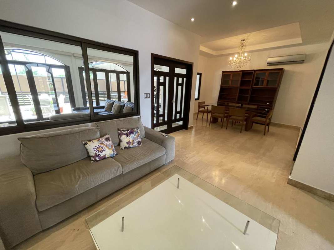 Contemporary bathroom with soaking tub, glass shower and double sinks at Sunset Coast Costa Sur house