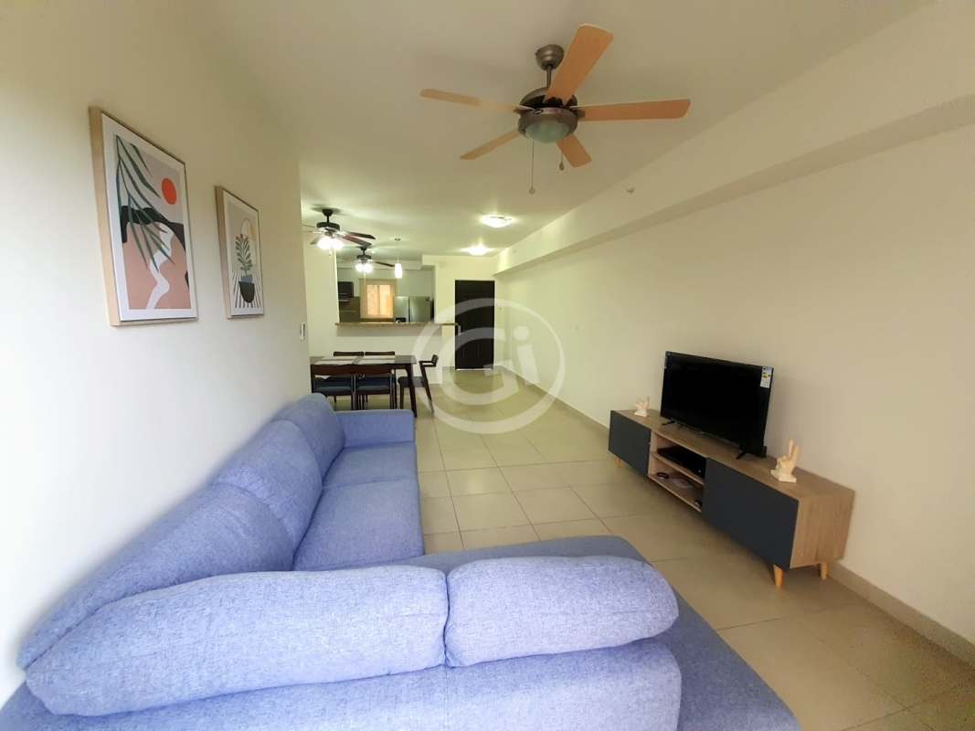 Spacious bedroom with balcony access AC ceiling fan Embassy Club Clayton Panama