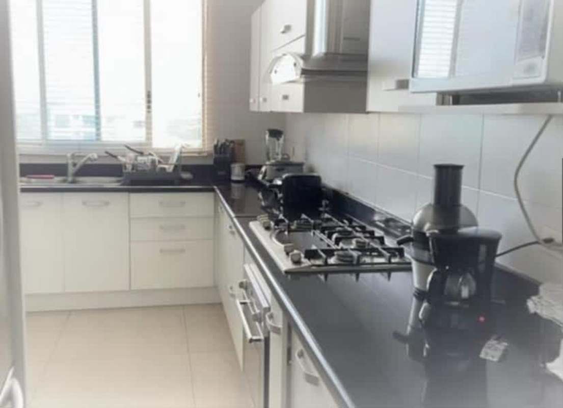 Bright living room with balcony ocean view PH Bayside Avenida Balboa Panama City