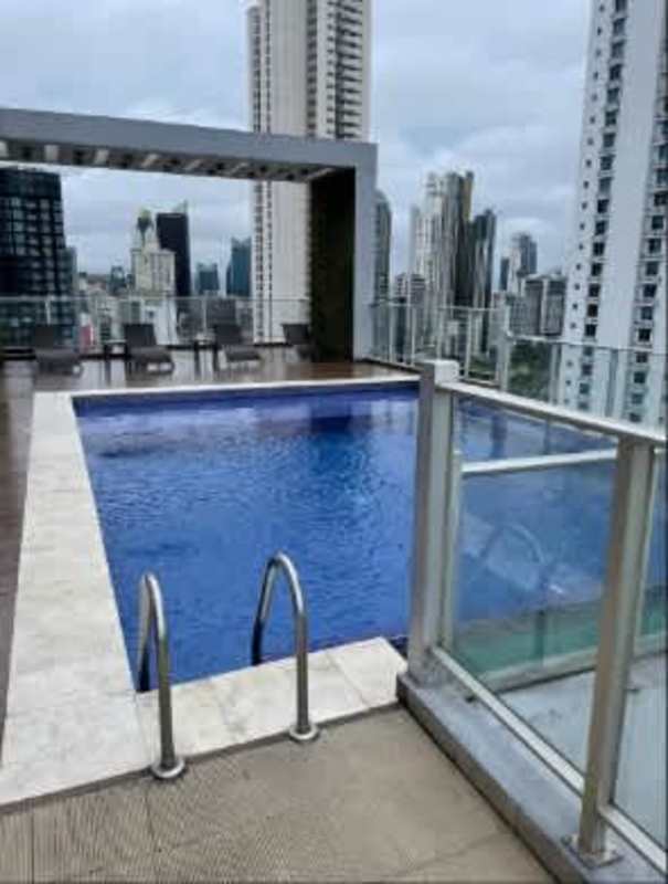 Modern bathroom with glass enclosure PH Bayside Avenida Balboa Panama City