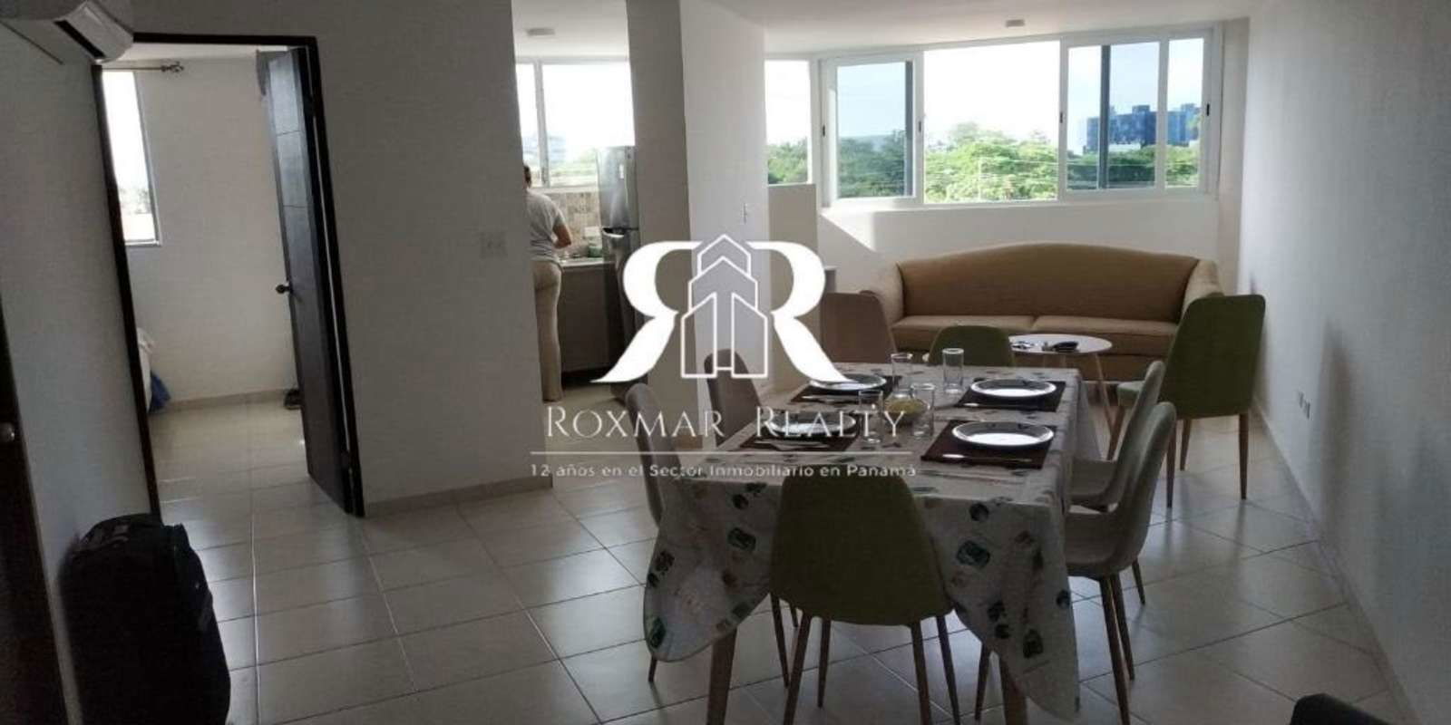 Bright open-plan living dining area and kitchen in PH Torres de Llano Bonito Panama