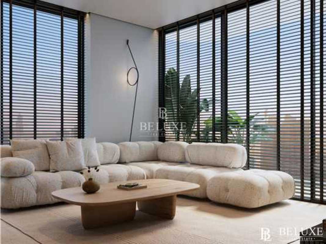 Luxury living room in PH MOVA with panoramic windows and minimalist design