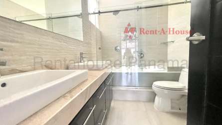 Kitchen with granite countertops and wood cabinetry house in Panama Pacifico