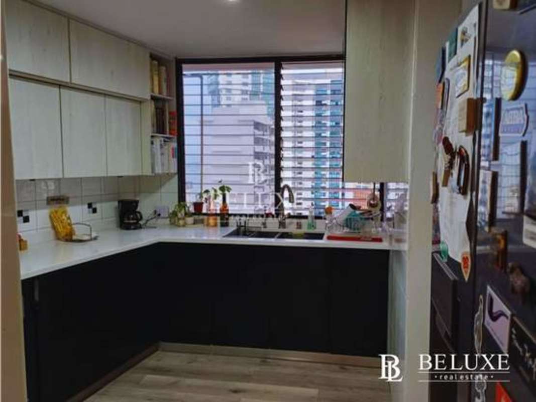 Closed kitchen with appliances at PH Royal Princess apartment Punta Paitilla Panama City