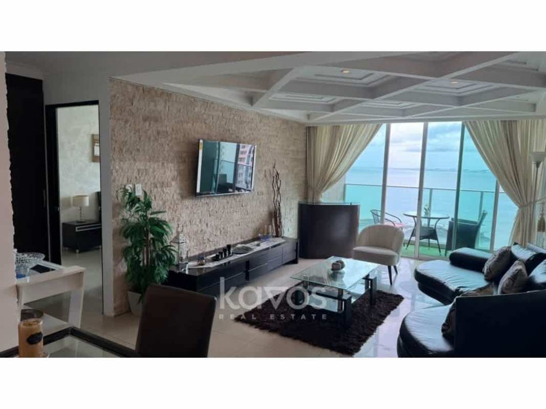 Kitchen with granite countertops and appliances in PH Pacific Sea Punta Paitilla Panama