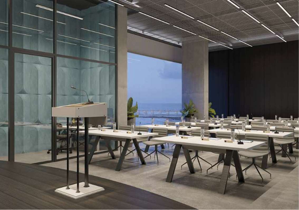 Modern bedroom with greenery moss headboard wall PH Urbana San Francisco Panama