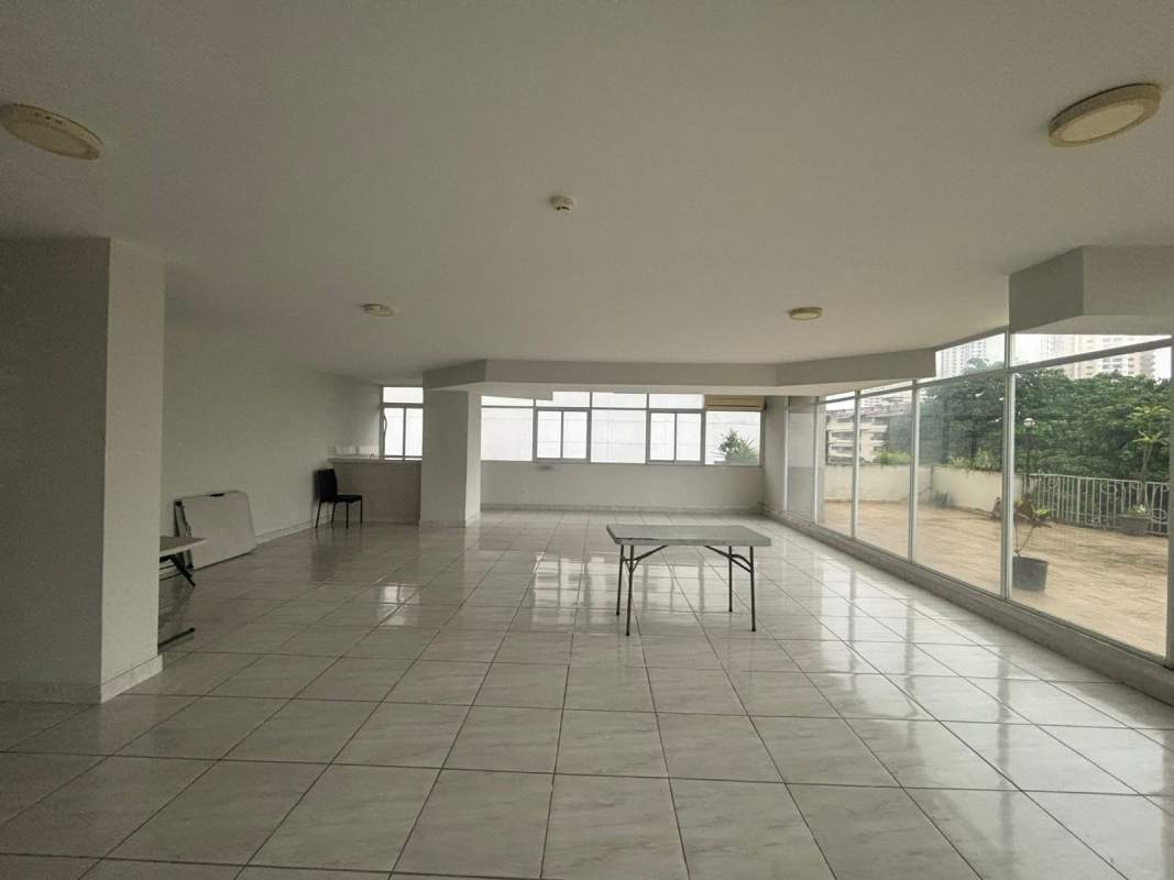 Elegant lobby with marble floors chandeliers and elevators in PH Portobello El Cangrejo Panama City