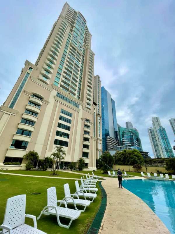 Spacious living dining area with ocean views balcony in Punta Pacifica PH Ocean View Panama City