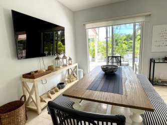 Expansive covered terrace facing ocean and marina in Buenaventura Panama