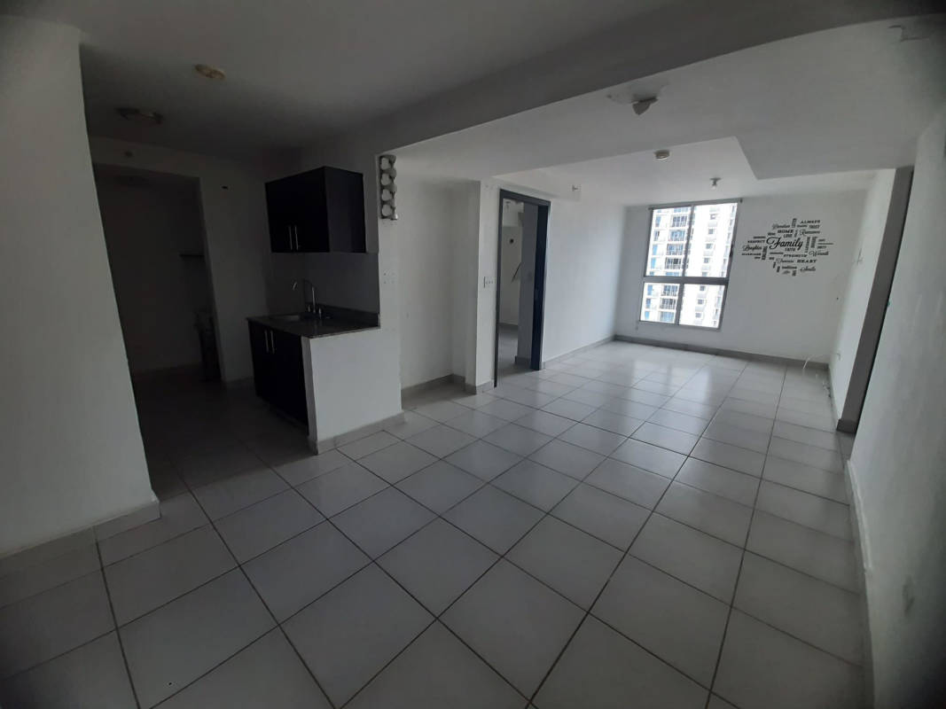 Bright open plan living room and compact kitchen in PH Premium Via España Panama City