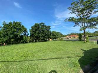 Shared swimming pool area with social gazebo and recreation zones in gated Cabuya Gardens near Punta Chame Panama