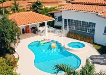 Aerial Coronado gated beachfront villa private pool and jacuzzi for sale Panama
