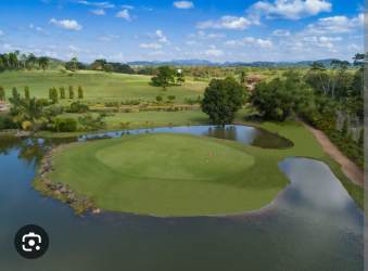 Island green with pond in golf course aerial at PH Tucan Panama
