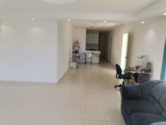 Affordable home kitchen with white cabinetry, double sink and granite countertops in Vista Alegre Arraiján Panama