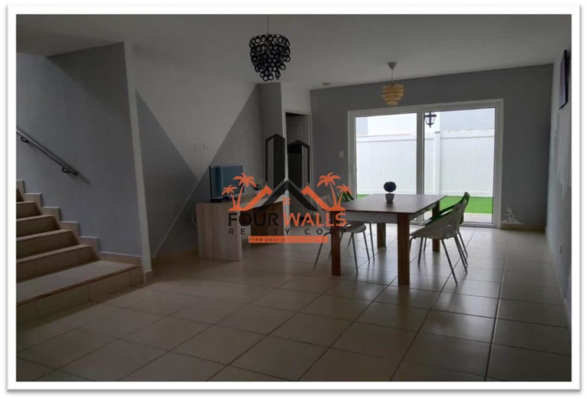 Open dining room with tiled floor and backyard access PH Augusta Brisas del Golf