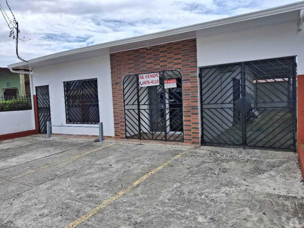 Main secure gated entrance of commercial residence in Panama City