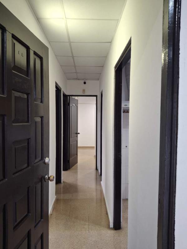 Hallway connecting commercial space to residence in Campo Limberg Panama