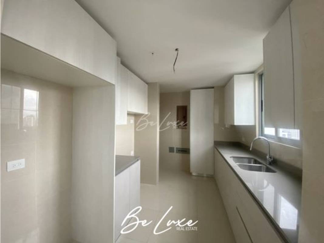 Furnished kitchen with granite countertops in PH Costanera Avenida Balboa Panama City