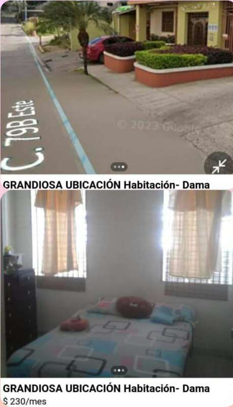 Residential street and basic room exterior with bedroom inside Carrasquilla Via España Panama