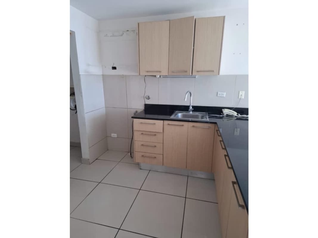 Kitchen featuring granite countertops, light wood cabinets in PH Torres de Castilla