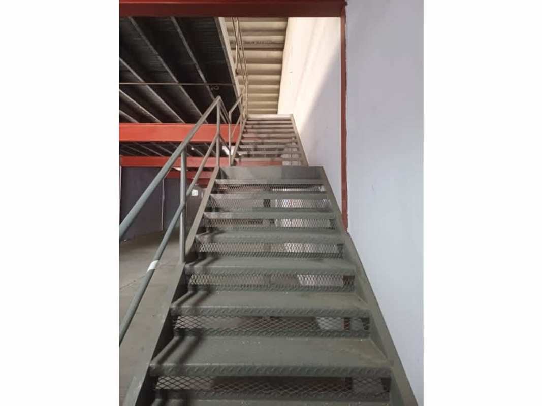 Interior view stairs leading up to mezzanine office/storage Juan Díaz warehouse Panama