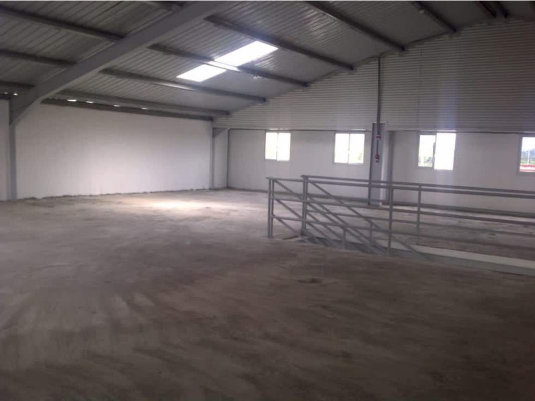 Interior warehouse with metal roof skylights concrete floor in Pacora Panama