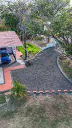 Spacious bedroom with wardrobe, large window bright light country home Los Santos Panama