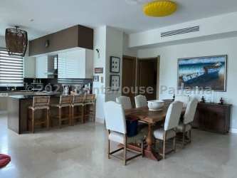 American style kitchen granite counters open plan oceanfront condo Panama