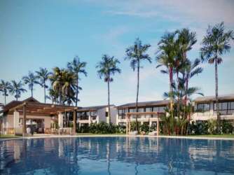 Safe colorful playground with slides and swings at Punta Chame Villas Panama