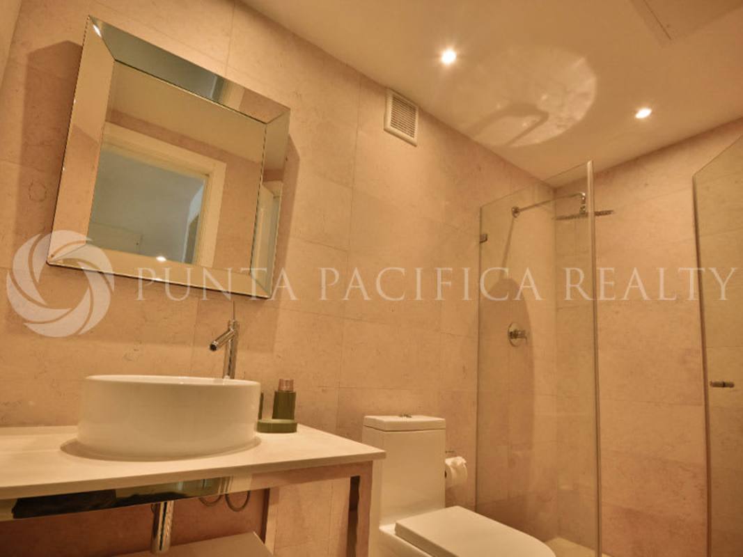 Elegant bedroom with ocean views floor-to-ceiling windows Yoo Panama Punta Paitilla Panama