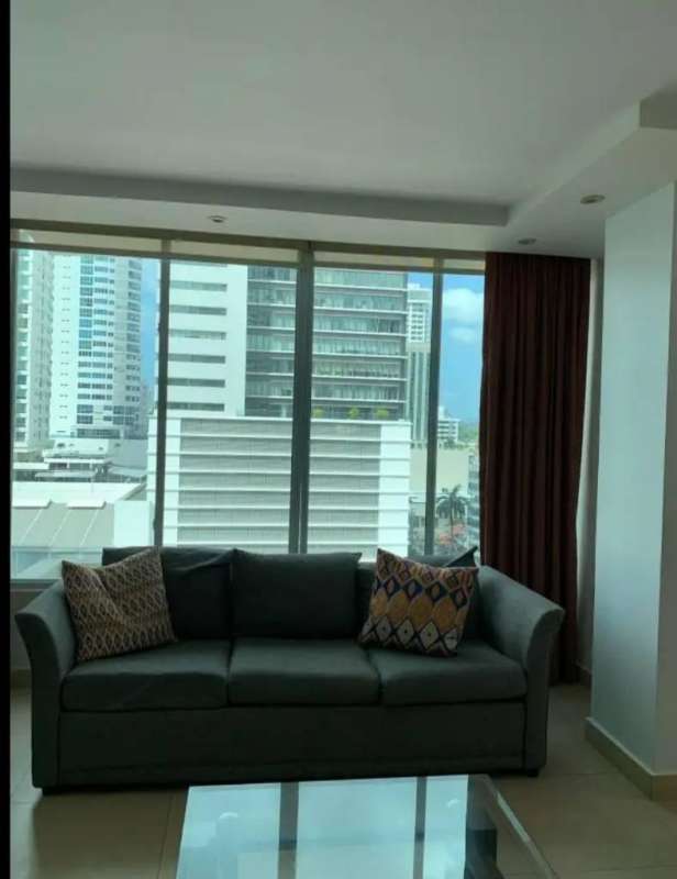 Secondary bedroom with modern furnishings, AC, closet in PH East Tower San Francisco Panama