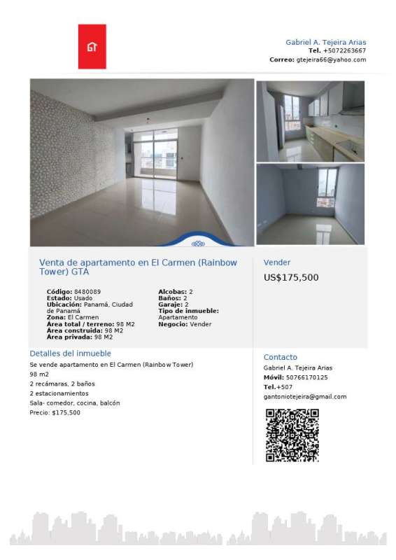 Modern 2BR Apartment Rainbow Tower El Carmen Panama