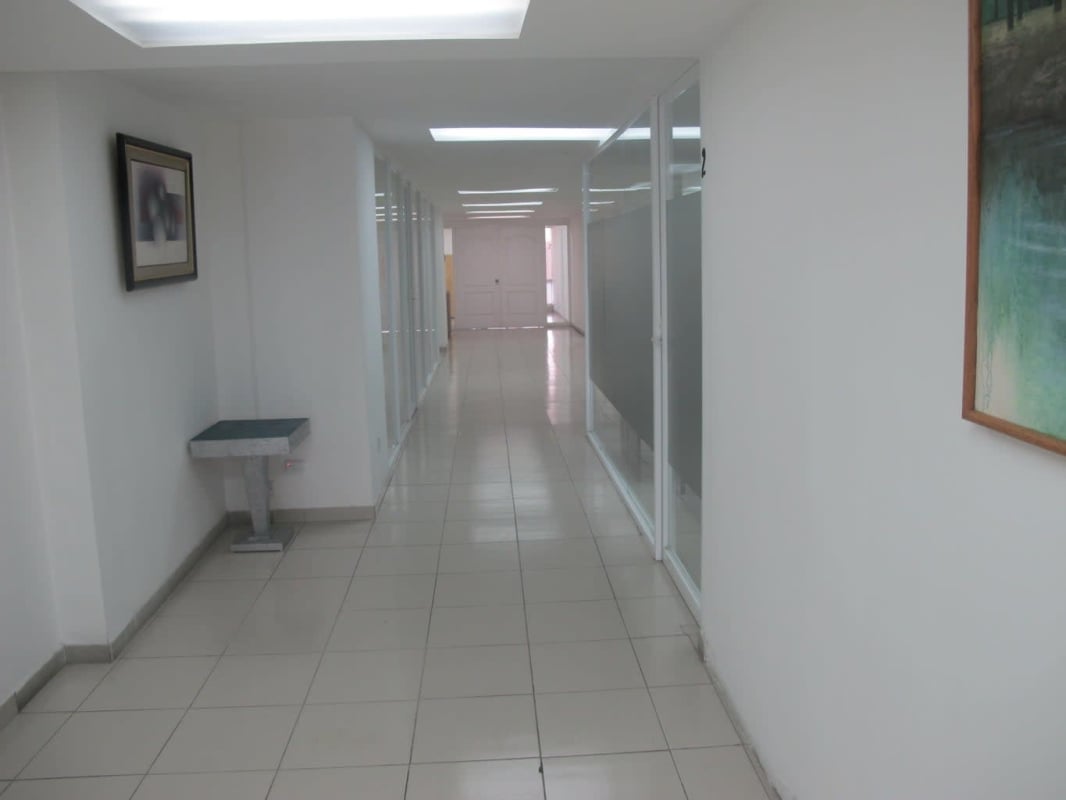 Aerial cityscape with Torre Delta, gothic church, greenery and skyline Panama