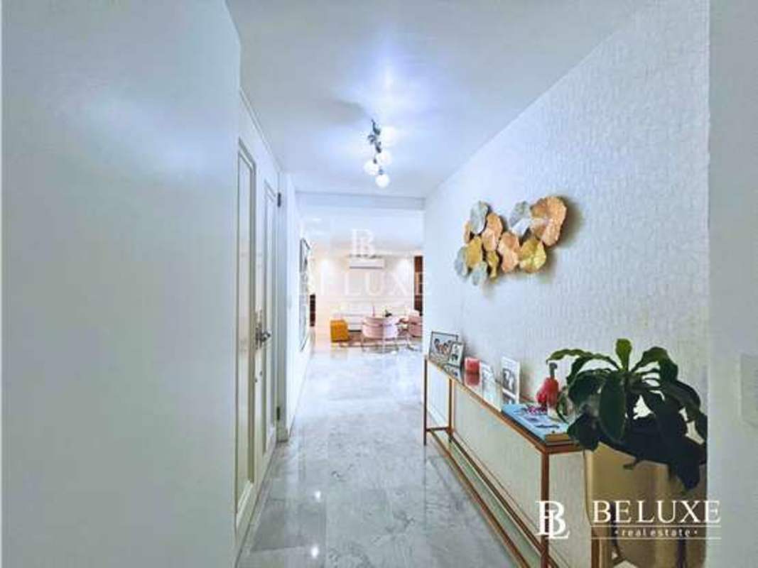 Kitchen in PH Lalique with large windows and ample cabinet space Punta Paitilla Panama City