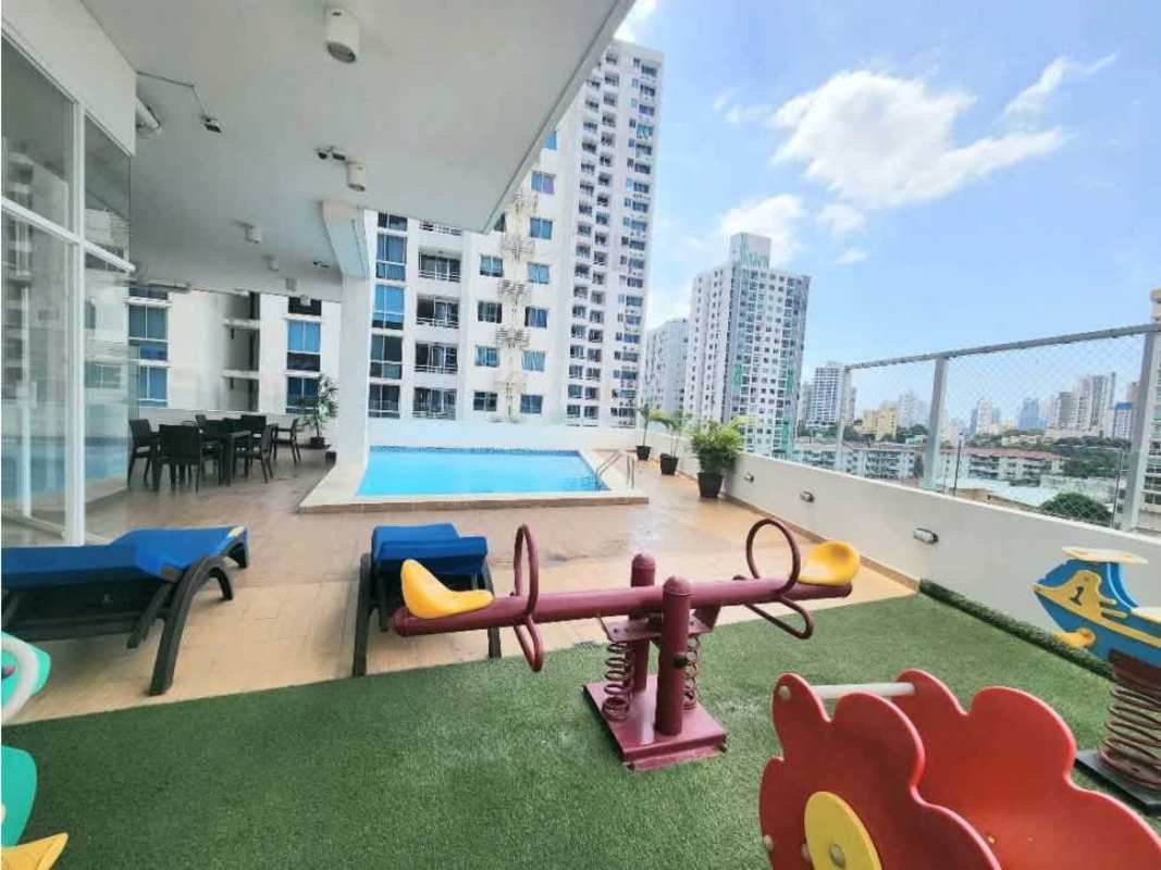 Kids playground area next to rooftop pool PH Premium Carrasquilla Panama City