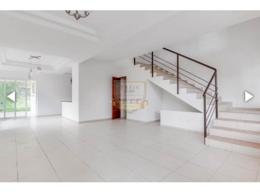 Spacious open floor living and dining with ceramic tiles and glass doors Bethania Panama