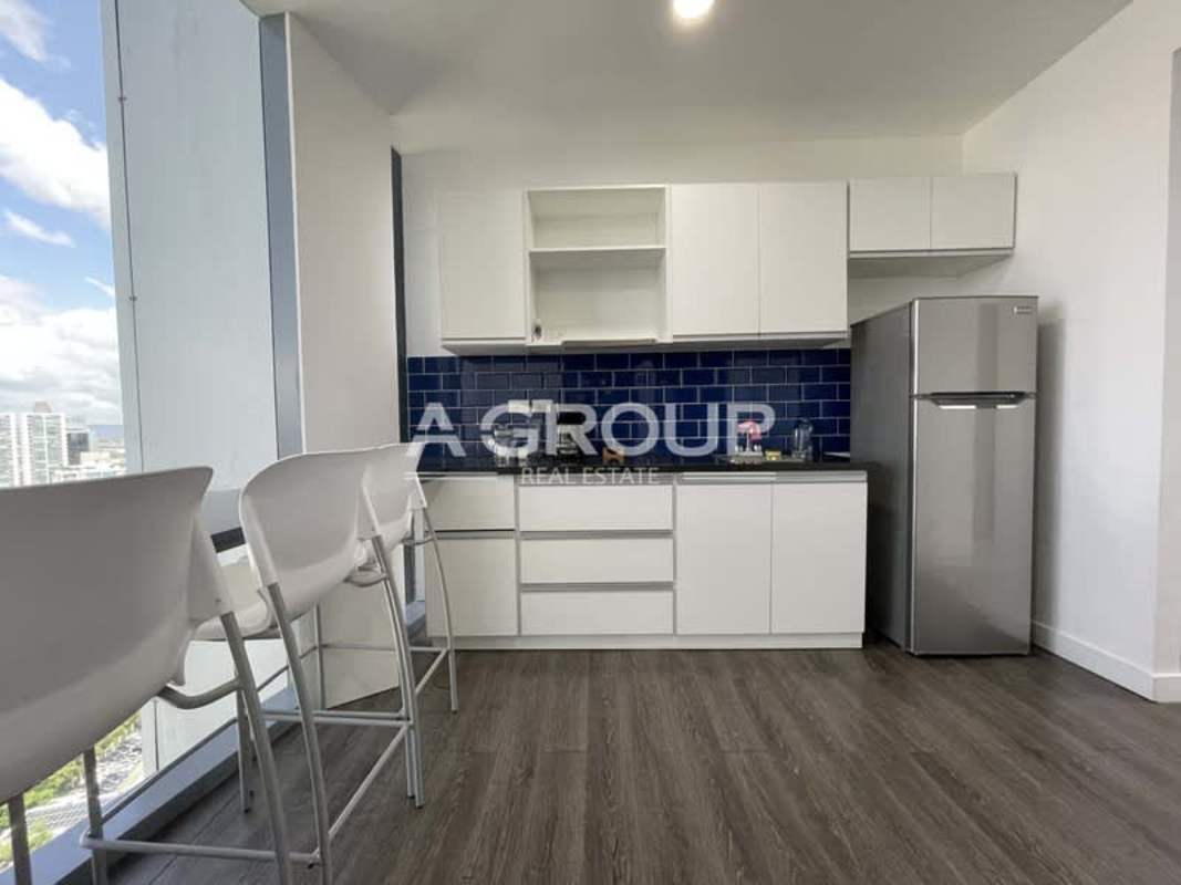 Modern kitchenette in furnished office Financial Park Costa del Este Panama