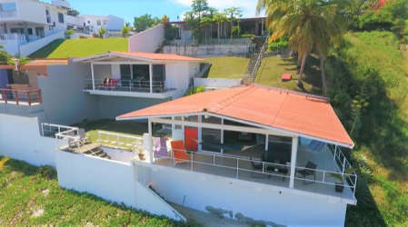 Covered patio terrace with Pacific beachfront view Playa Corona Panama