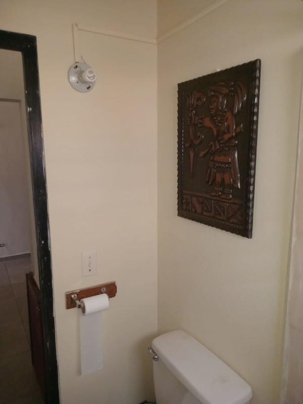 Bathroom with toilet and ceramic tile detail Villa Gabriela Rio Abajo Panama