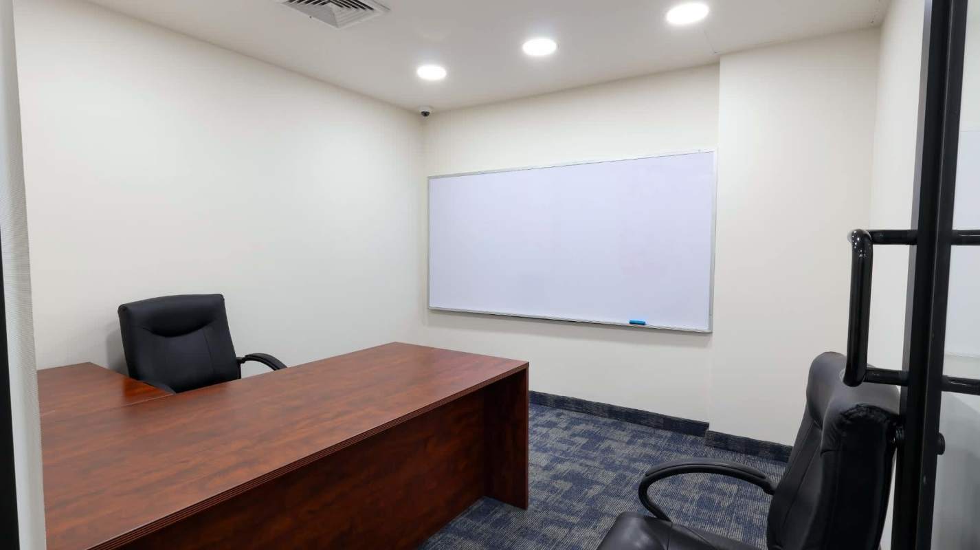 Break room with vending, kitchenette, lockers Costa del Este business park Panama