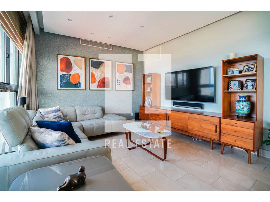 Spacious master suite with large windows, walk-in closet, oceanfront at PH Caleta