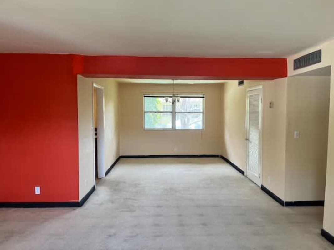 Unfurnished bedroom with large windows beige walls Clayton Panama