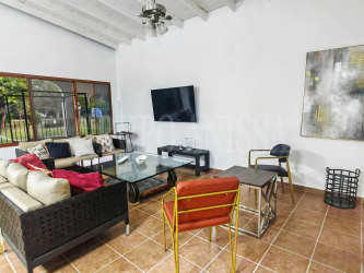 Spacious dining room with vaulted ceilings and garden views Coronado Panama