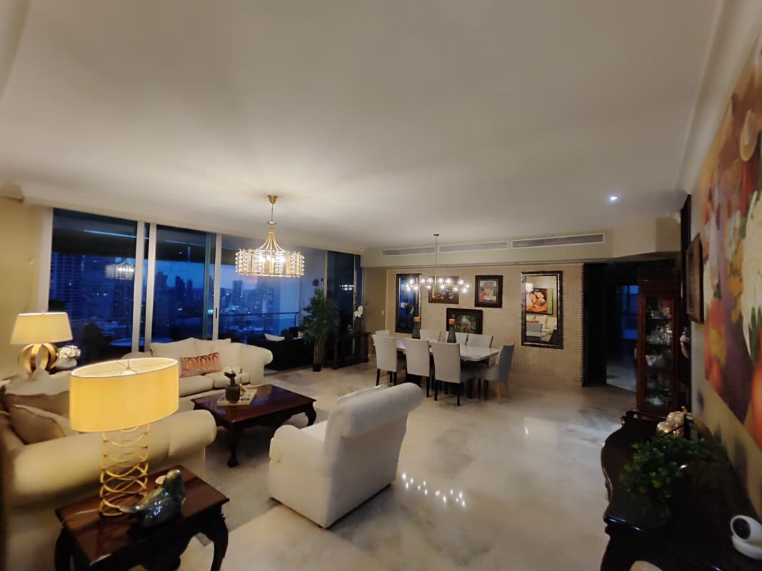 Large terrace with ocean and skyline views luxury condo PH Oceanaire Panama City