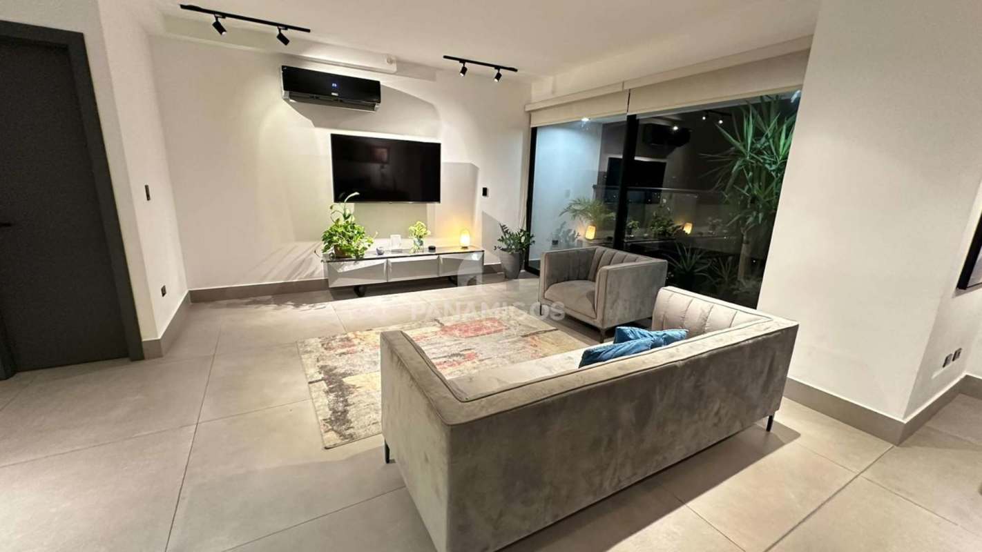 Modern kitchen ready for appliances with porcelain flooring at Victory Sport Coco del Mar Panama City